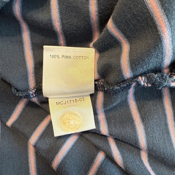 Masters Collection Polo Shirt Mens XL Blue Stripe Cotton Golf Pro Augusta EUC - Picture 5 of 8